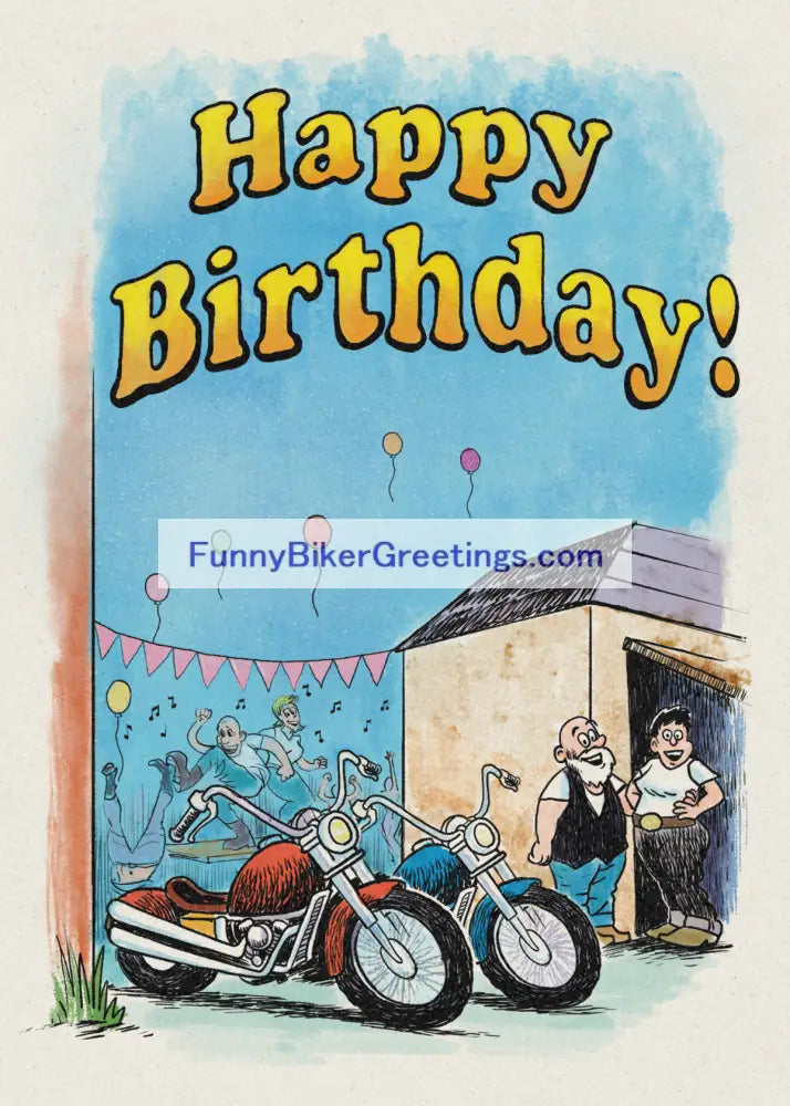 Wish Your Favorite Biker A Happy Birthday! Greeting Card